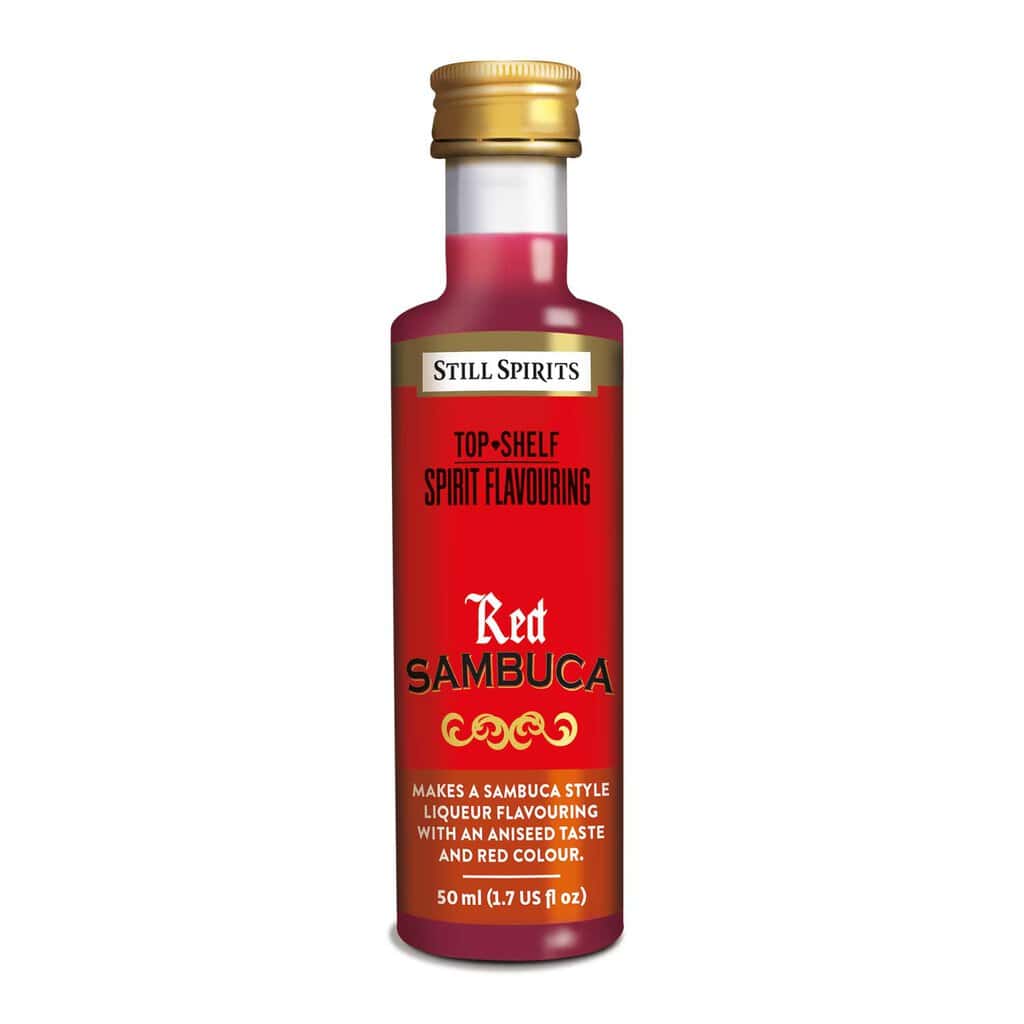 Top Shelf Red Sambuca Top Shelf Red Sambuca spirit flavouring bottle