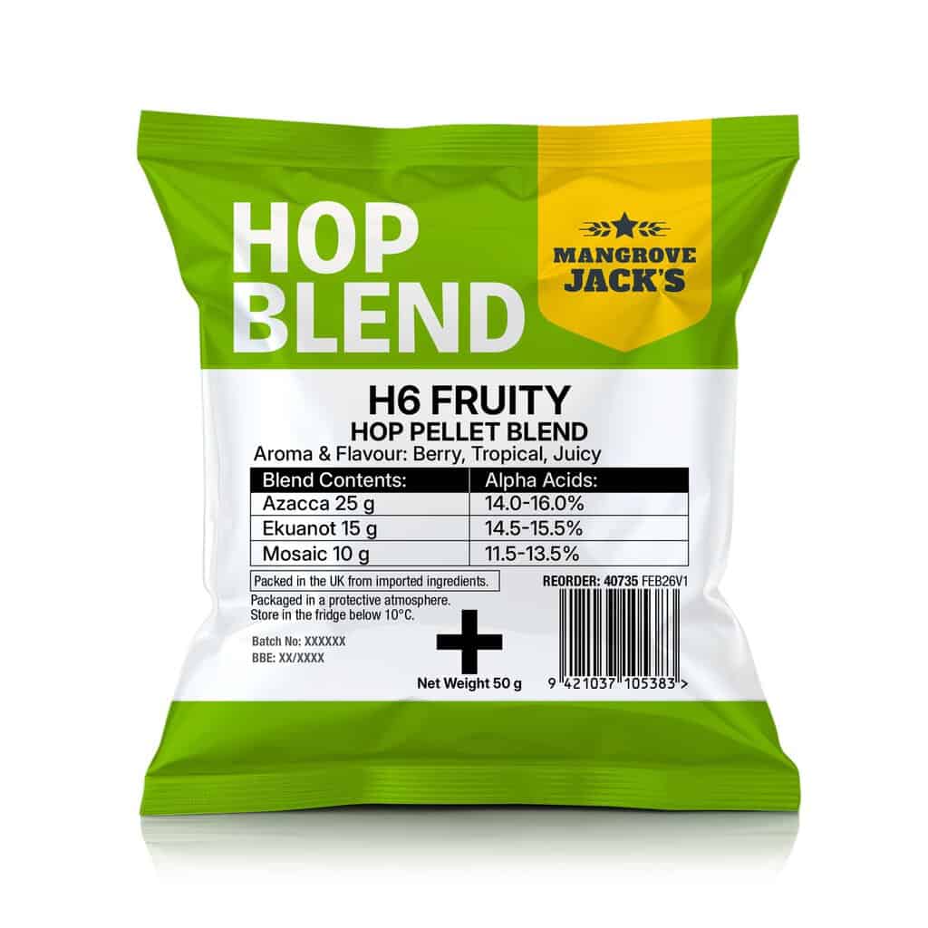 Mangrove Jack's H6 Fruity Hops 50g Mangrove Jack's H6 Fruity Hops 50g
