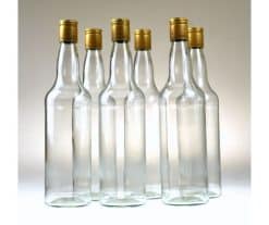 Glass Spirit Bottles & Metal Spirit Caps. 1125ml x 12