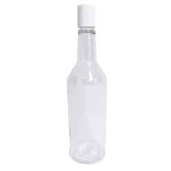 750ml clear PET spirit bottle with white screw cap
