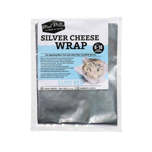 Mad Millie Silver Cheese Wrap - 240x240 - 10 Sheets
