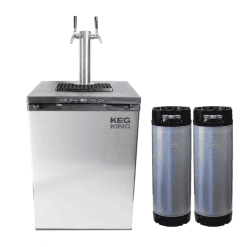 Kegmaster Premium XL 2 Tap Kegerator + 2 Kegs