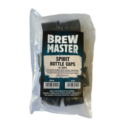 BrewMaster Spirit Bottle Cap Black x12