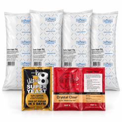 Still Master Ultra 8 Production Pack with four 2kg Turbo Sugar bags, Ultra 8 yeast and Pure Distilling Crystal Clear
